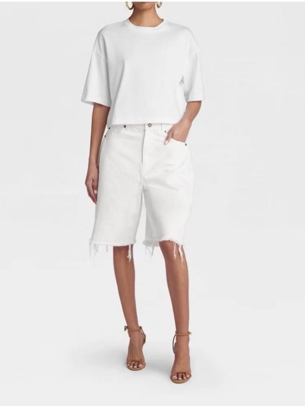 KBB by Kahlana White denim low rise wide leg Shorts - “The Rachel Shorts”